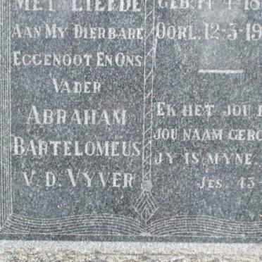 VYVER Abraham Bartelomeus, v.d. -1948