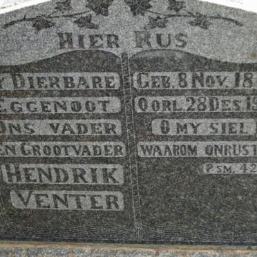 VENTER Hendrik 1876-1945
