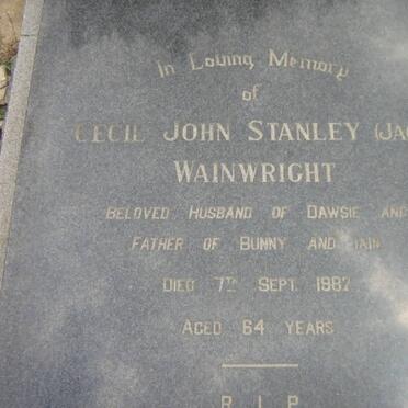 WAINWRIGHT Cecil John Stanley -1982
