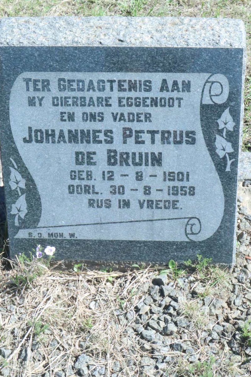BRUIN Johannes Petrus, de 1901-1958
