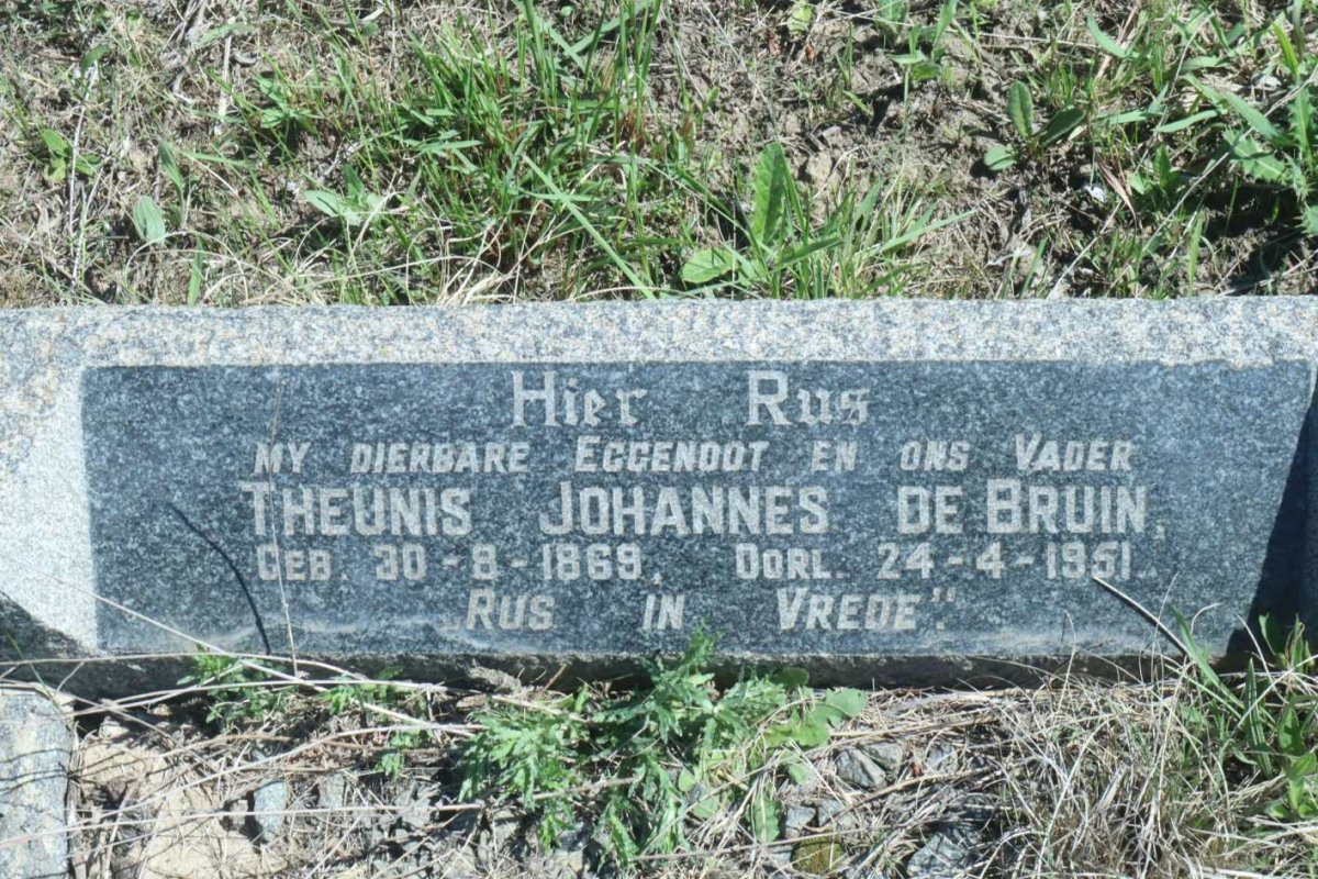 BRUIN Theunis Johannes, de 1869-1951