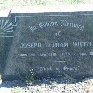 WHITTLE Joseph Lepham 1881-1963