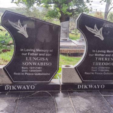 DIKWAYO Lungisa Sonwabiso 1961-2009 &amp; Theresa Theodora 1958-2009