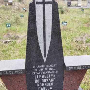 DABULA Llewellyn Rolodwane Nomrolo 1900-19?