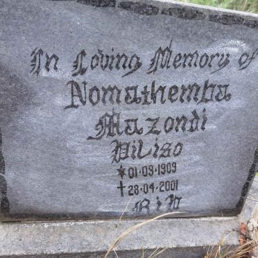 DILISO Nomathemba Mazondi 1909-2001