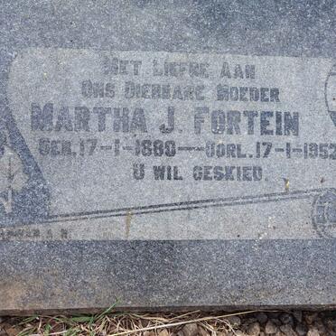 FORTEIN Martha J. 1880-1952