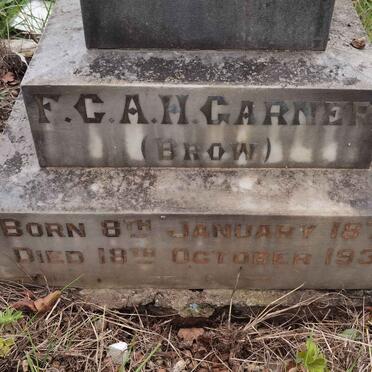 GARNER F.C.A.H. nee BROW 1879-1930