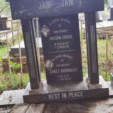 JAM Wilson Zibeke, JAM 1918-2001 &amp; Janet Nomngazi 1917-2001