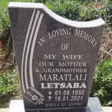 LETSABA Maratlali 1950-2021