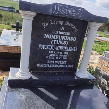 MTHETHANDABA Nomfundiso, NOTUNUNU 1965-2020