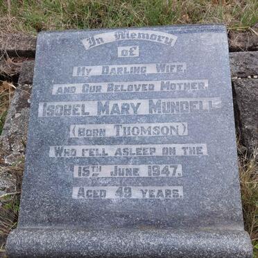 MUNDELL Isobel Mary nee THOMSON -1947