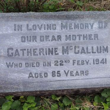 MCCALLUM Catherine -1941