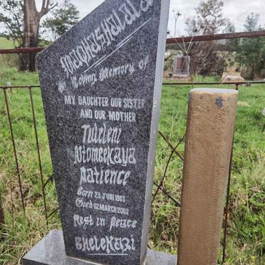 MAQHASHALALA Tuleleni Ntombekaya Patience 1965-2003