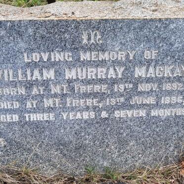 MACKAY William Murray 1892-1896