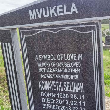 MVUKELA Nomayethi Selinah 1930-2013