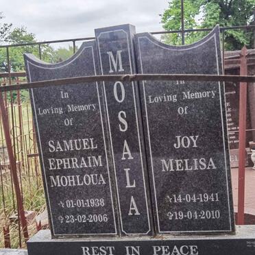 MOSALA Samuel Ephraim Mohloua 1938-2006 &amp; Joy Melisa 1941-2010