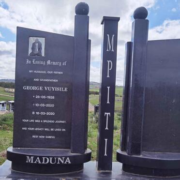 MADUNA George Vuyisile 1928-2020