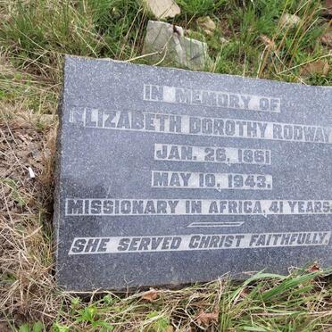 RODWAY Elizabeth Dorothy 1861-1943