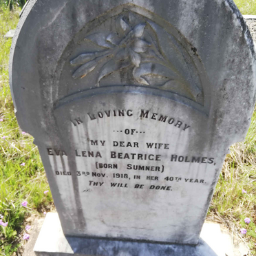 HOLMES Eva Lena Beatrice nee SUMNER -1918