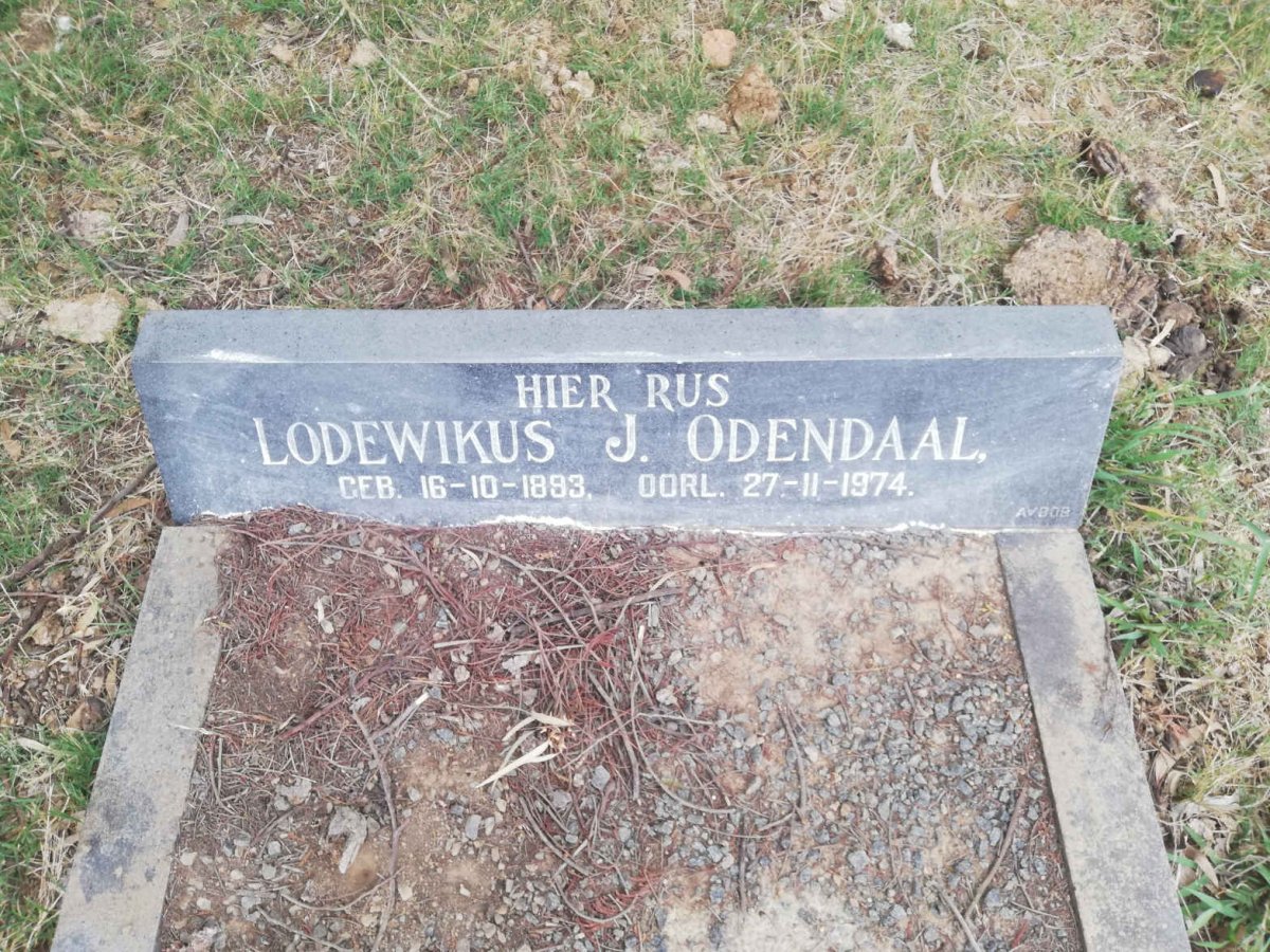 ODENDAAL Lodewikus J. 1893-1974