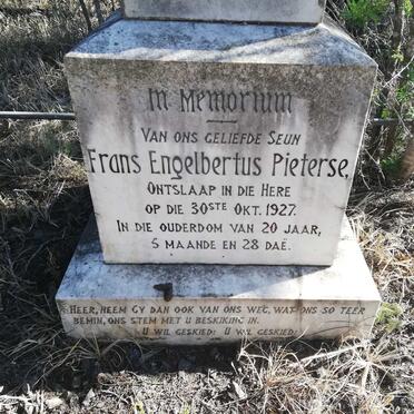 PIETERSE Frans Engelbertus -1927