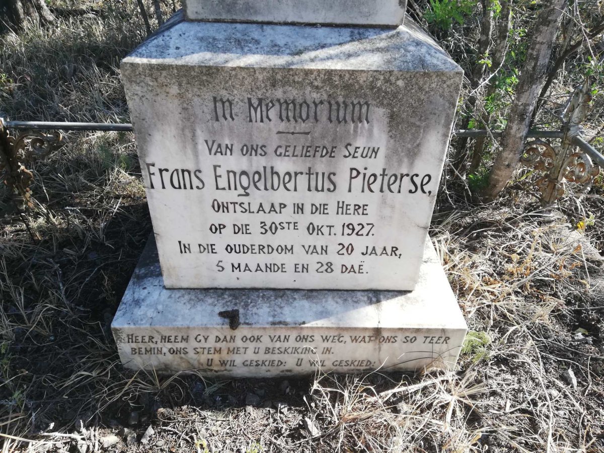 PIETERSE Frans Engelbertus -1927