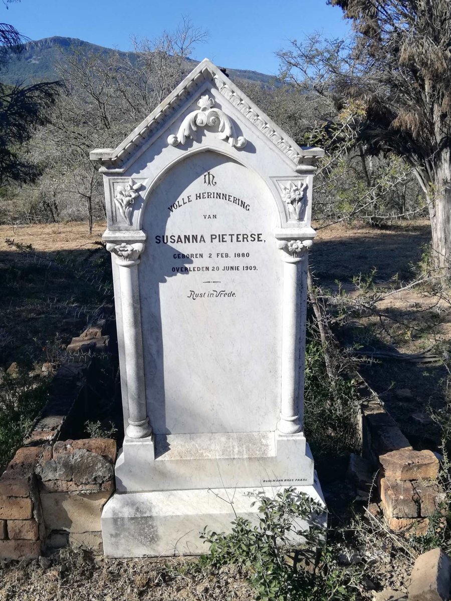 PIETERSE Susanna 1880-1909