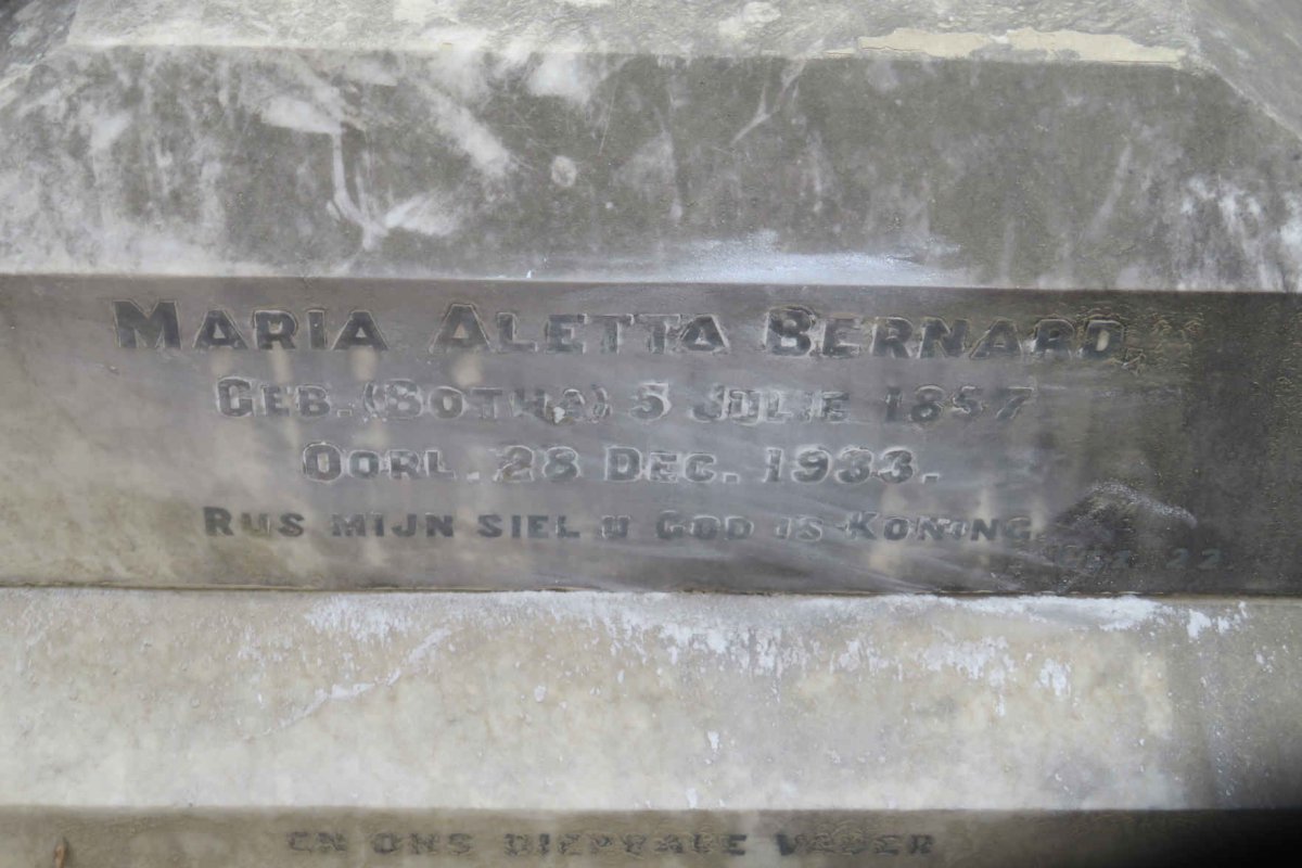 BERNARD Nicolas Johannes 1853-1937 &amp; Maria Aletta BOTHA 1857-1933