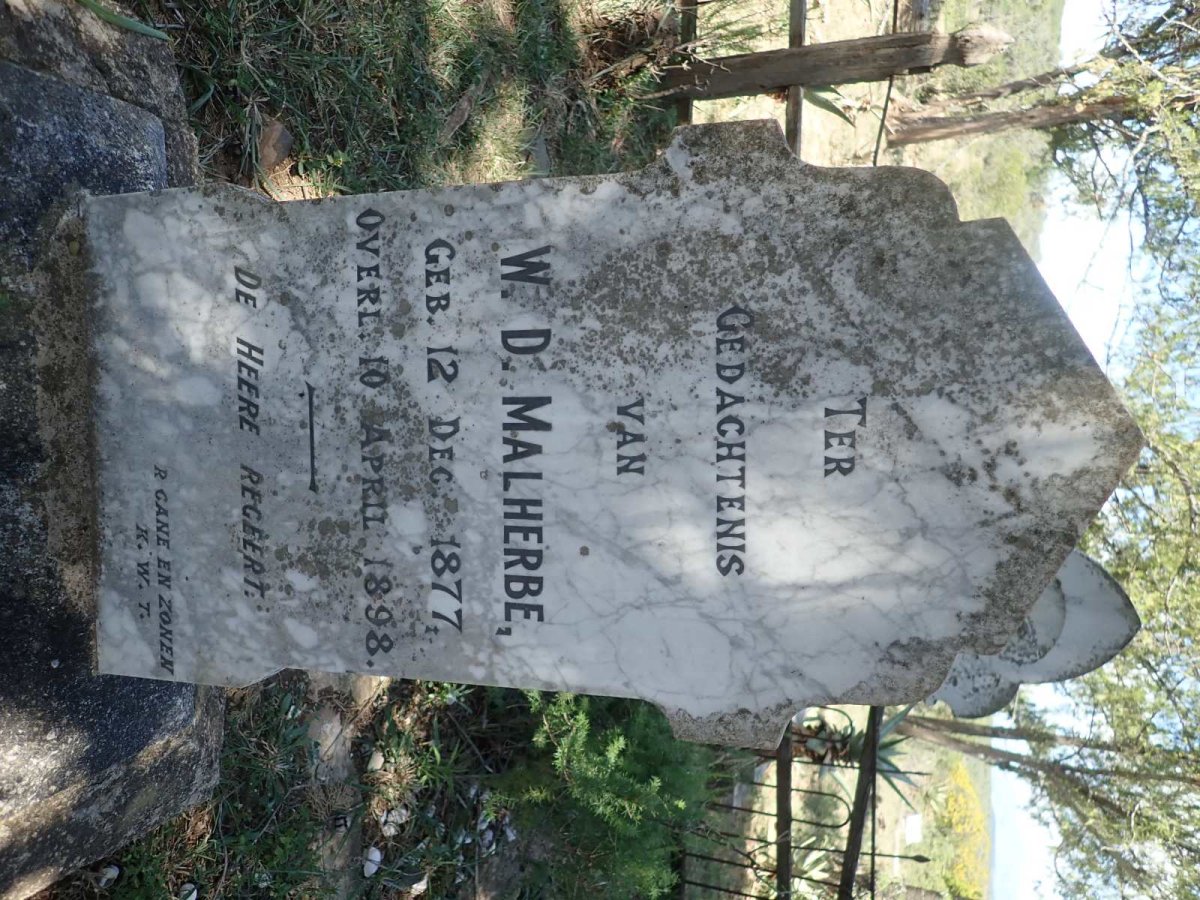 MALHERBE W.D. 1877-1898