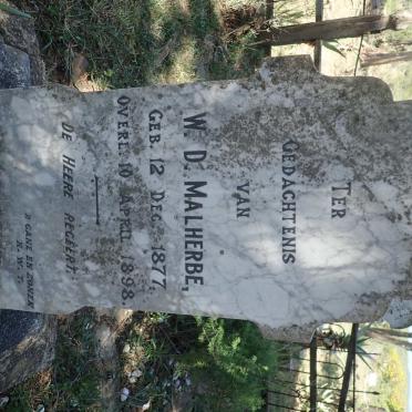 MALHERBE W.D. 1877-1898