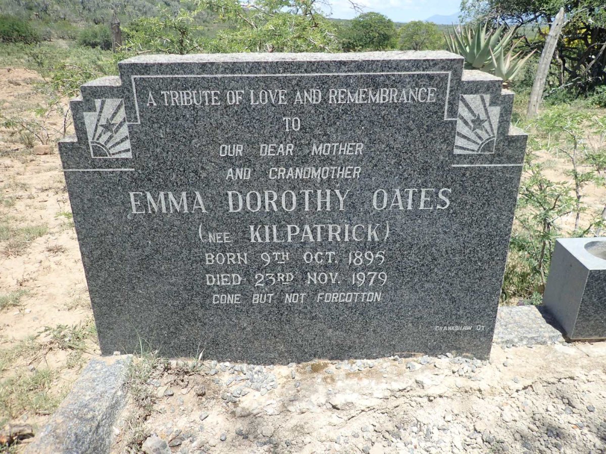 OATES Emma Dorothy nee KILPATRICK 1895-1979
