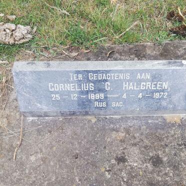 HALGREEN Cornelius G. 1899-1972