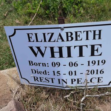WHITE Elizabeth 1919-2016
