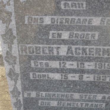 ACKERMAN Robert 1915-1937