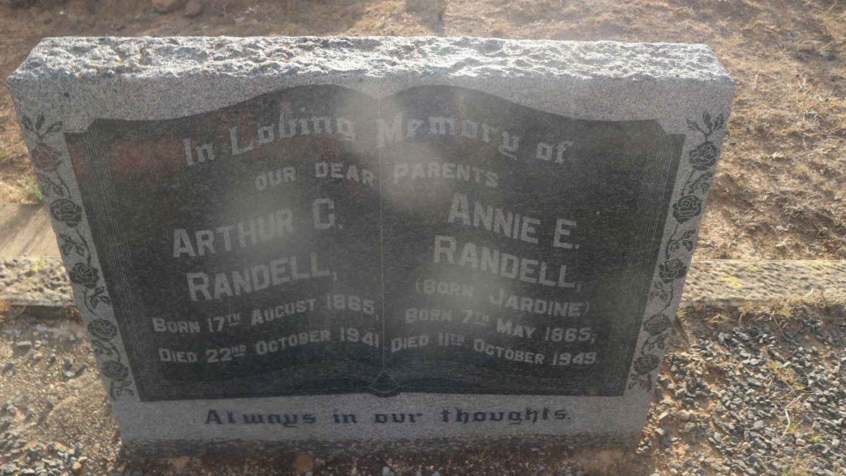RANDELL Arthur G. 1865-1941 & Annie E. JARDINE 1865-1949