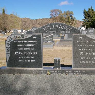 WOLFAARDT Izak Petrus 1943-2014 &amp; Elmarie 1946-2004