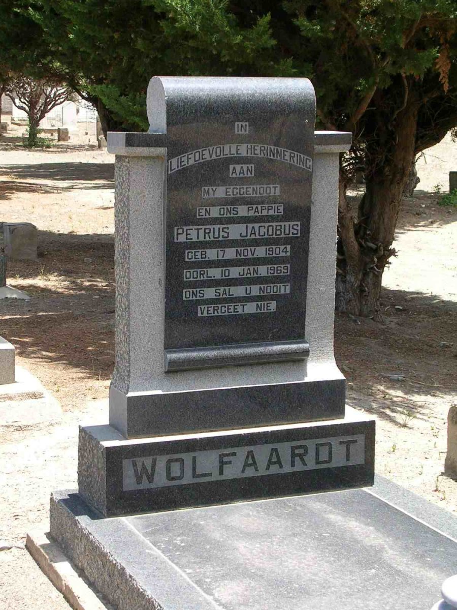 WOLFAARDT Petrus Jacobus 1904-1969