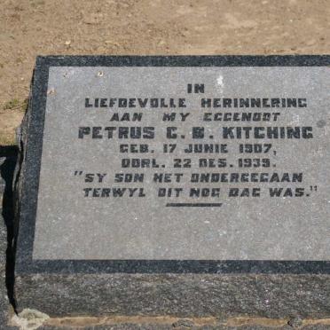 KITCHING Petrus C.B. 1907-1939