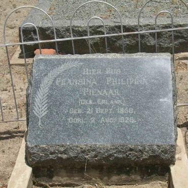PIENAAR Fransina Philipina nee ERLANK 1853-1928