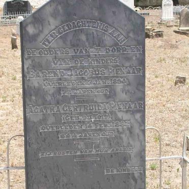 PIENAAR Barend Jacobus  -1890 &amp; Agatha Gertruida DU TOIT  -1882