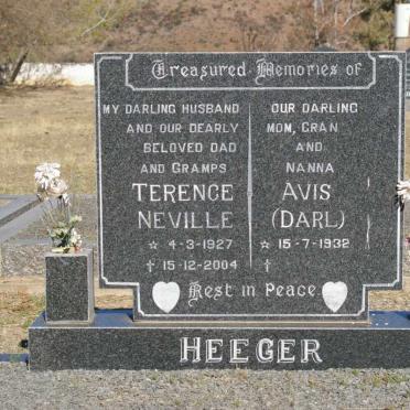 HEEGER Terence Neville 1927-2004 &amp; Avis 1932-