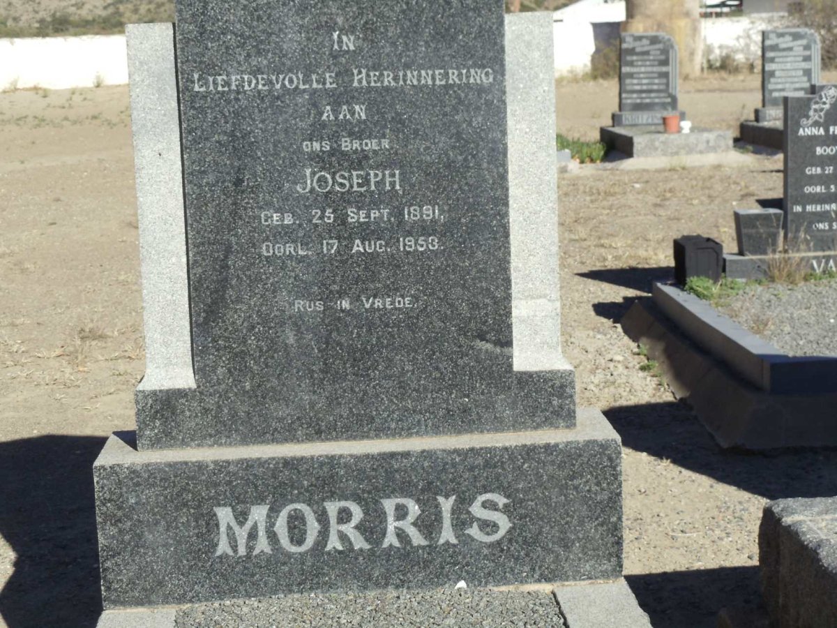 MORRIS Joseph 1891-1953