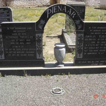 PIENAAR Alphonso Theofilus 1892-1967 &amp; Amalia Elizabeth DREYER 1900-1974