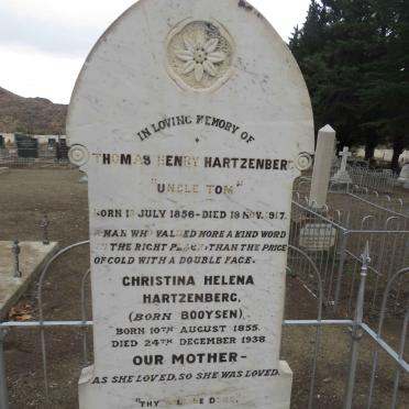 HARTZENBERG Thomas Henry 1856-1917 &amp; Christina Helena BOOYSEN 1855-1938