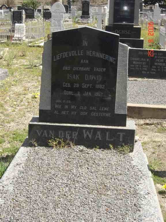WALT Isak Dawid, van der 1882-1967
