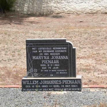 PIENAAR Willem Johannes 1883-1967 &amp; Maryna Johanna  -1962