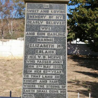 ERLANK Elizabeth M. nee V.D. MERWE -1936