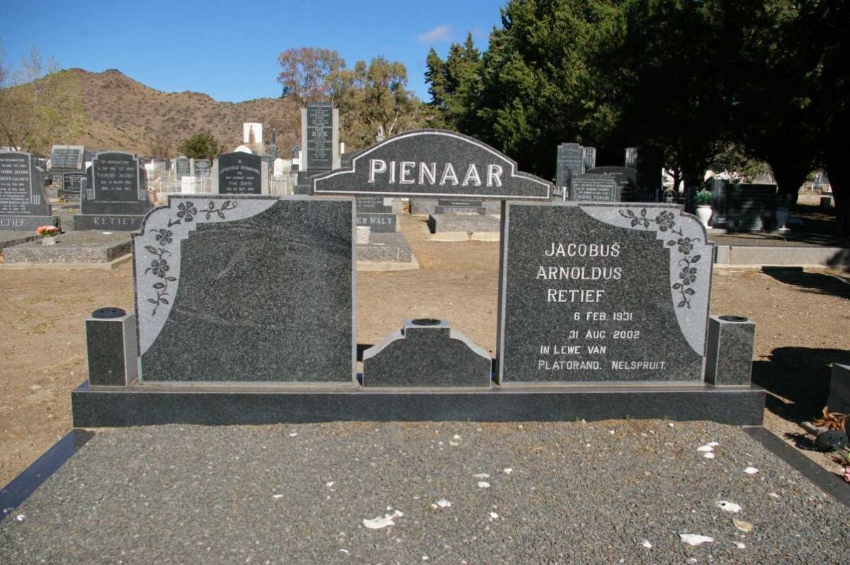 PIENAAR Jacobus Arnoldus Retief 1931-2002