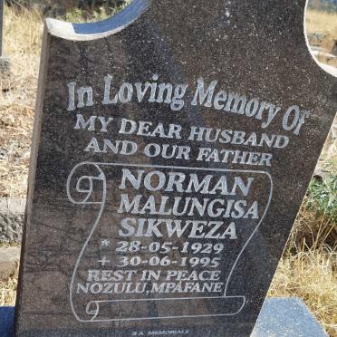 SIKWEZA Norman Malungisa 1929-1995
