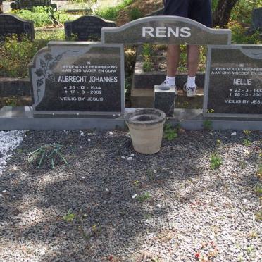 RENS Albrecht Johannes 1934-2002 &amp; Nellie 1932-2001